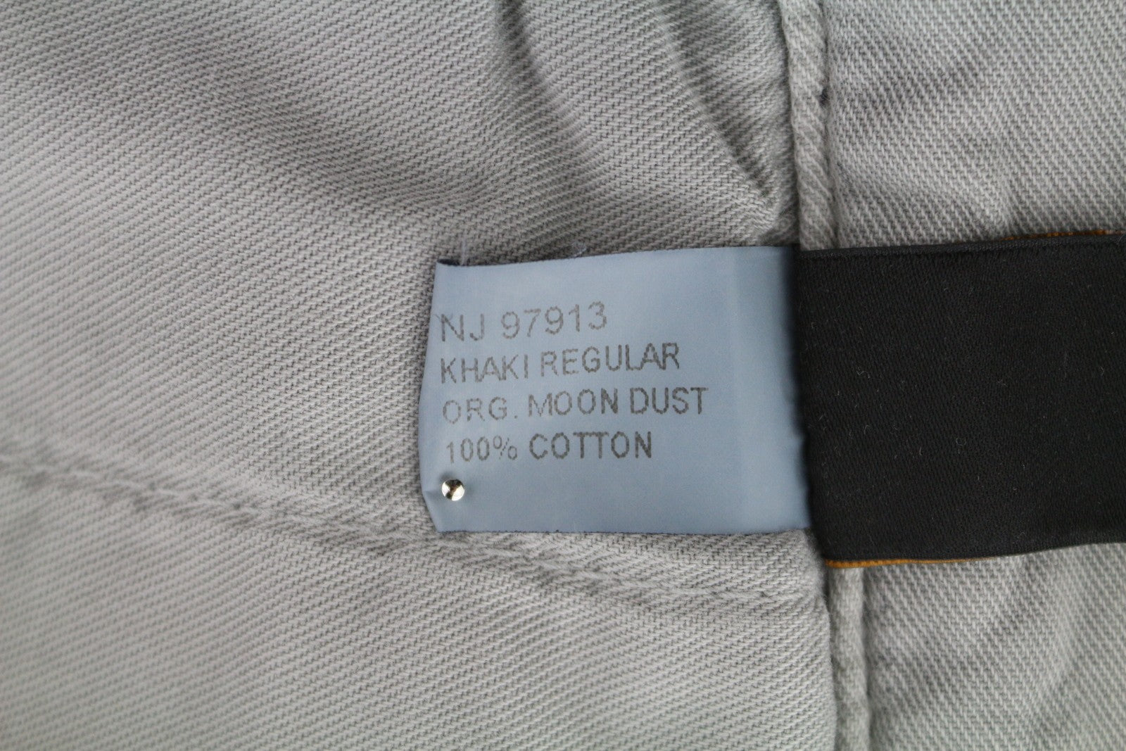 NUDIE JEANS Khaki Regular Men Trousers W32/L34 Gey Moon Dust Distress Chino