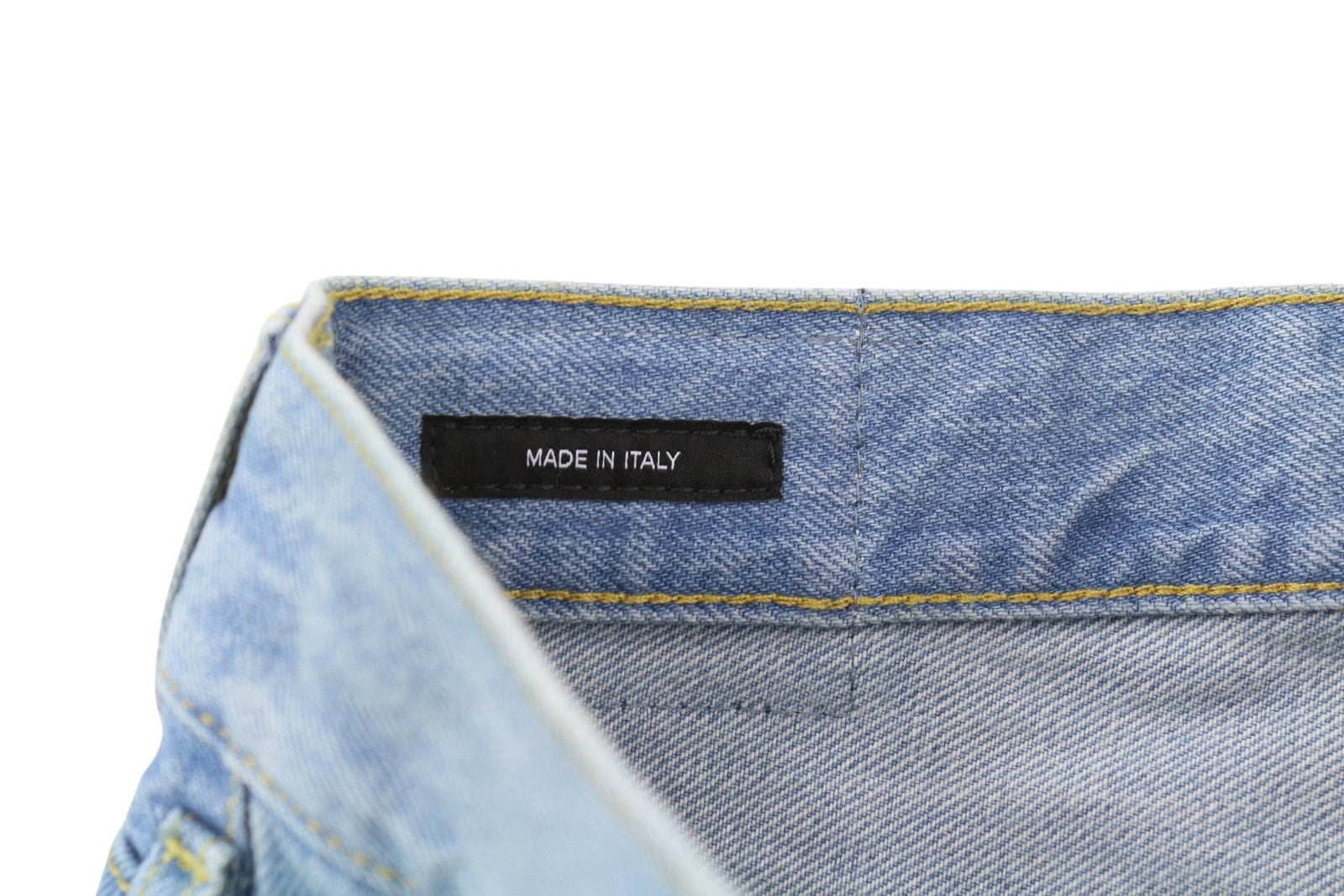 R13 Cross Over Women Shorts 26 Blue Washed Denim Asymmetrical Distress RRP599