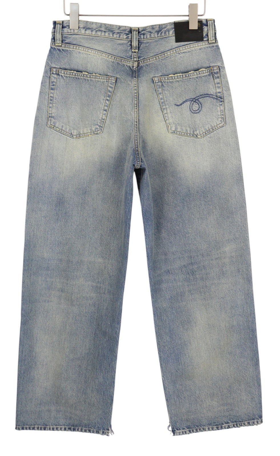 R13 D'Arcy Loose Women Jeans 32 Hester Blue Ripped Distressed Faded Denim