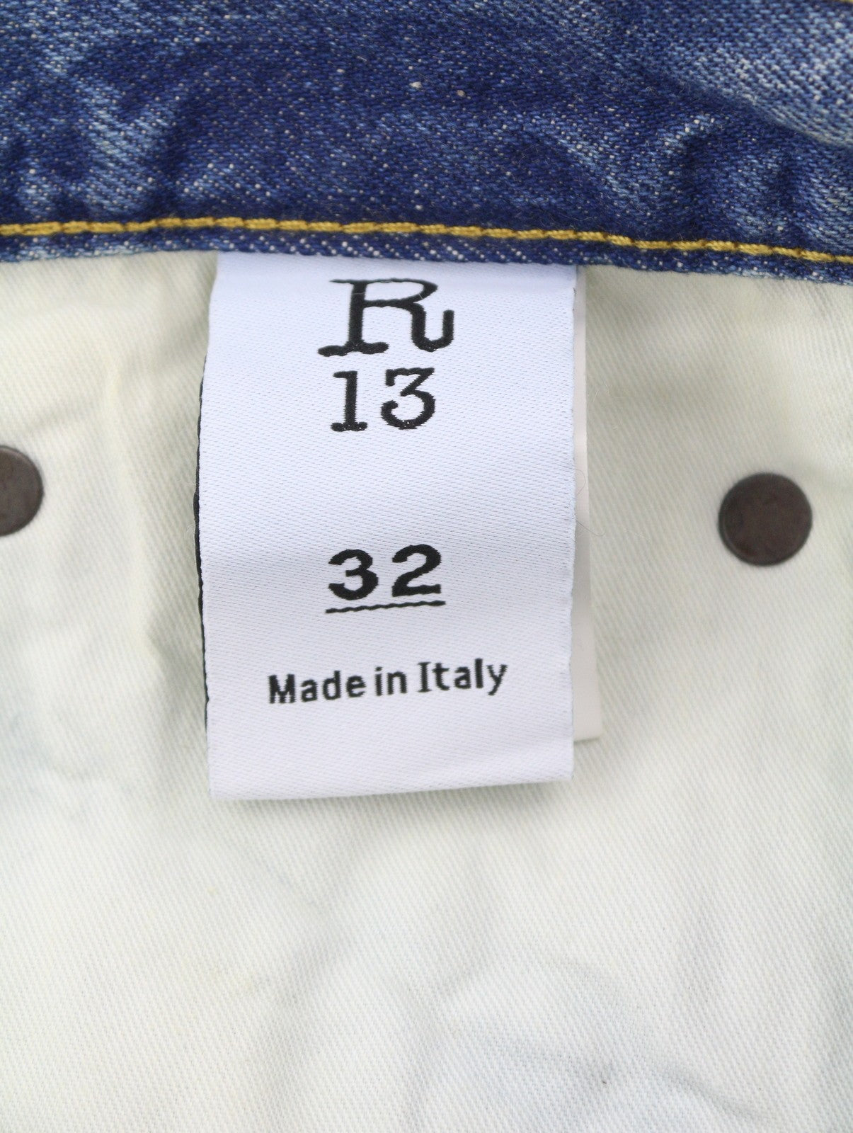 R13 D'Arcy Loose Women Jeans 32 Hester Blue Ripped Distressed Faded Denim