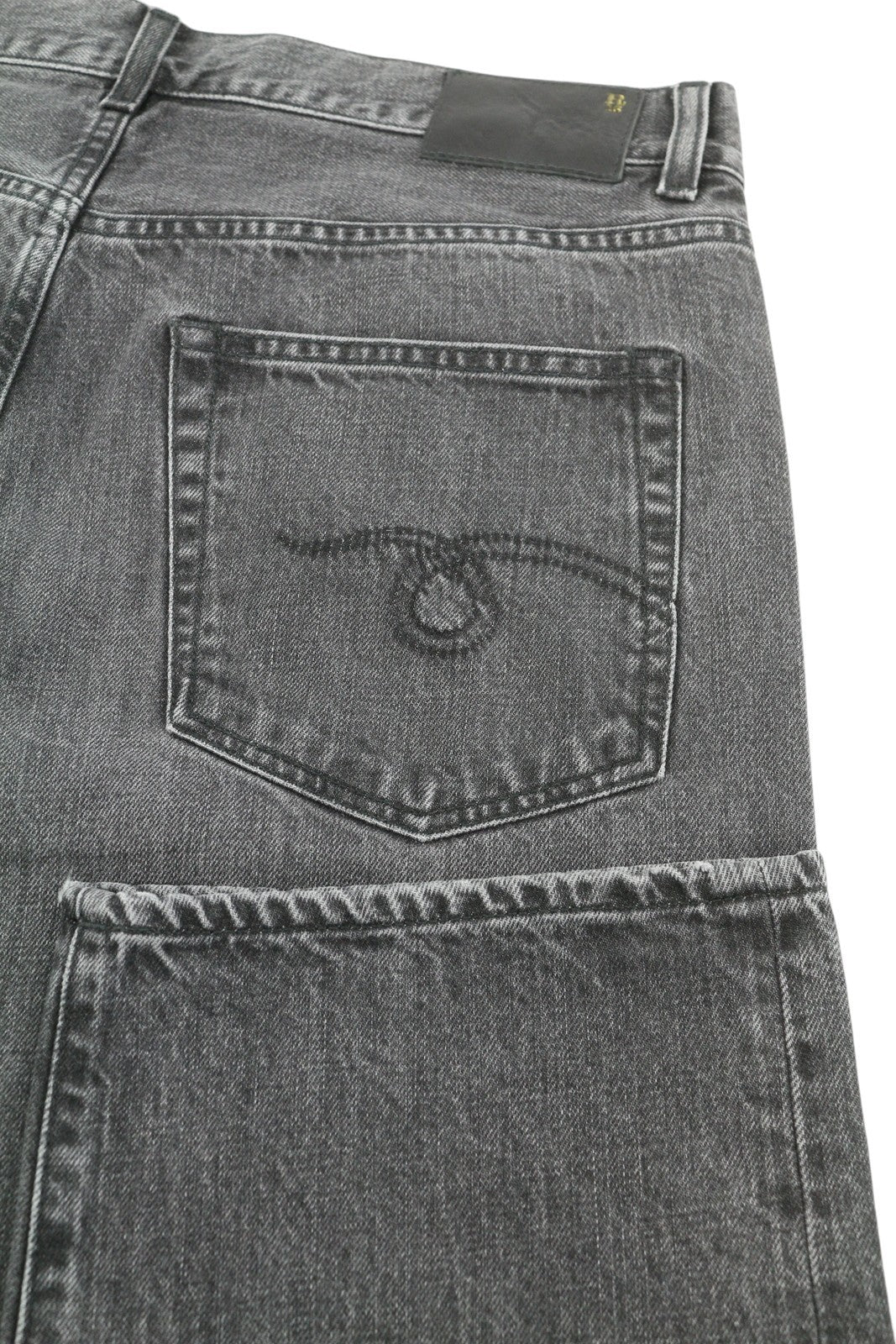 R13 Boyfriend Women Jeans 30 Wilson Black Washed Faded Cropped Ankle