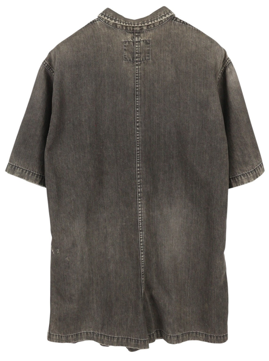 R13 Freddy Cowboy Shirt Women Romper M Elmore Black Distressed Tex RRP799
