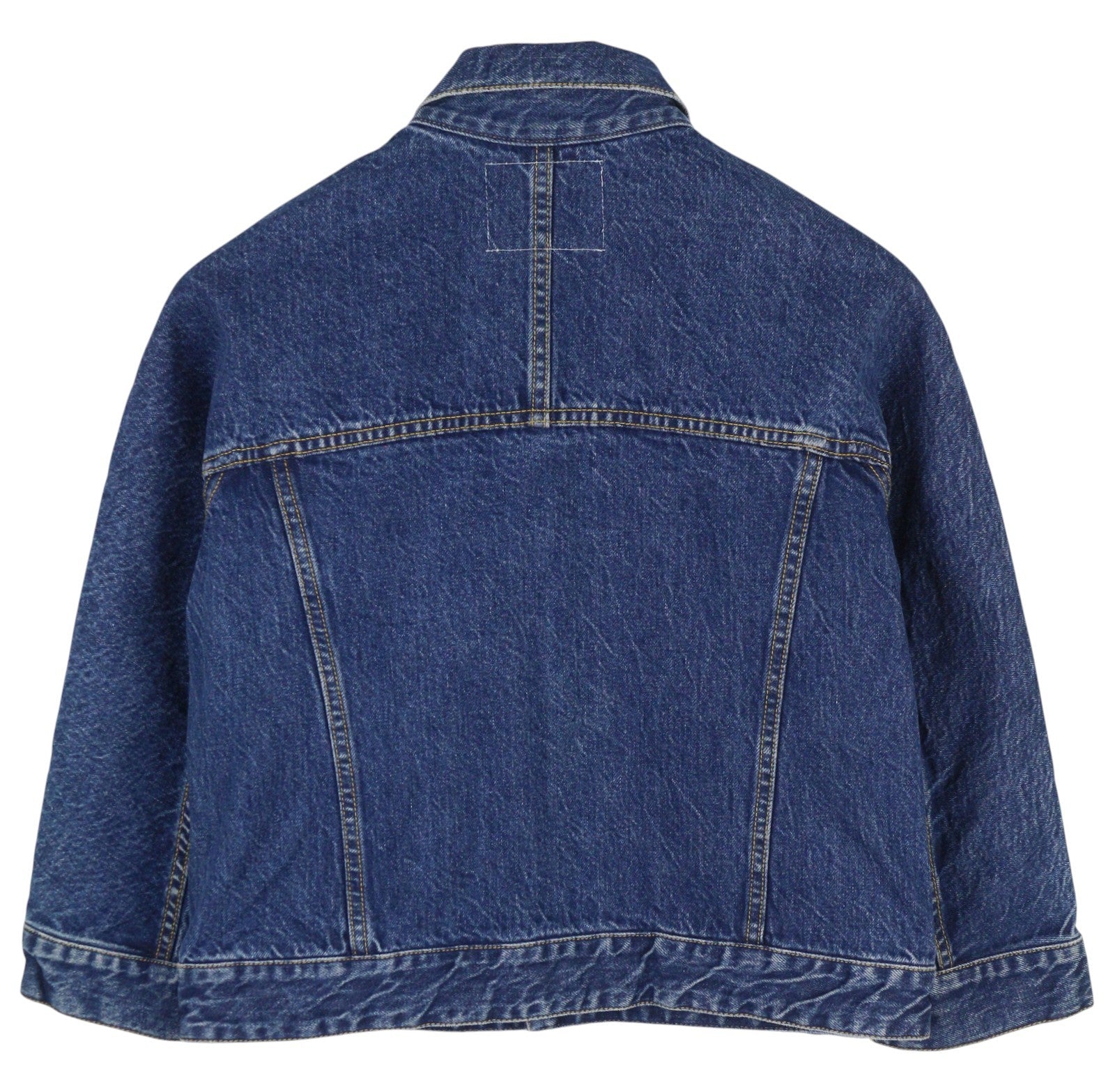 R13 Cropped Raglan Trucker Women Jacket M Jasper Tex Buttoned Blue RRP798