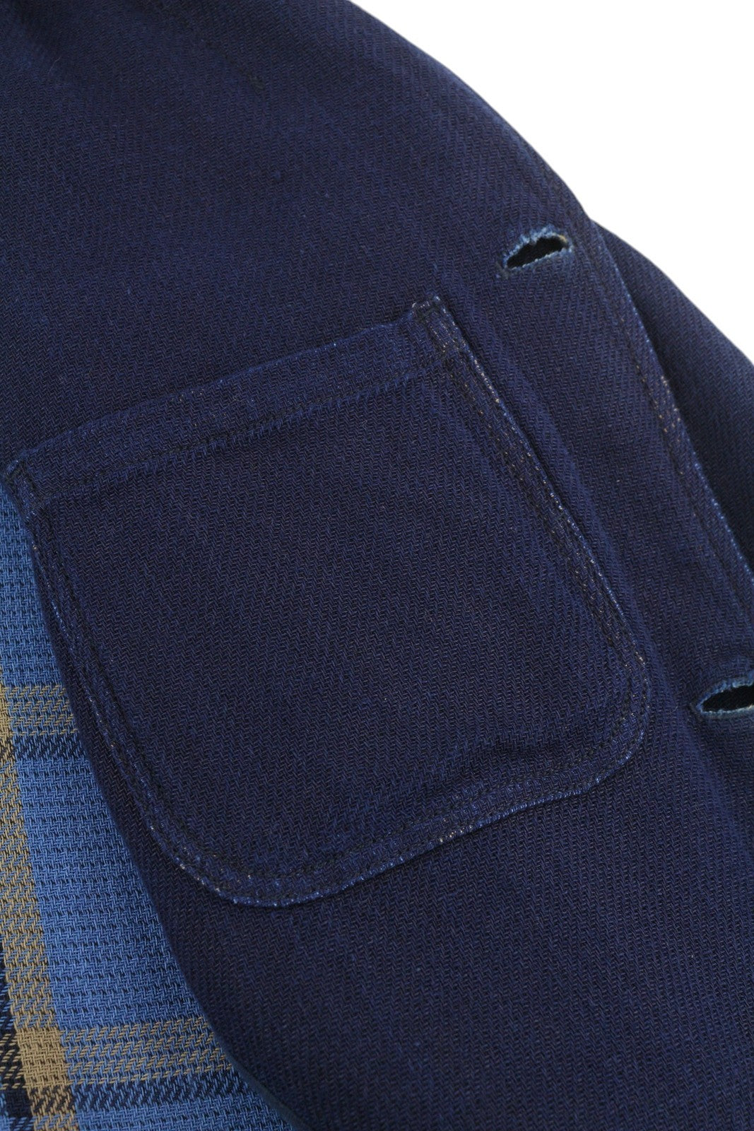 DENHAM Men Blazer M Dark Blue Notch Lapel Buttoned Unlined Single Breast