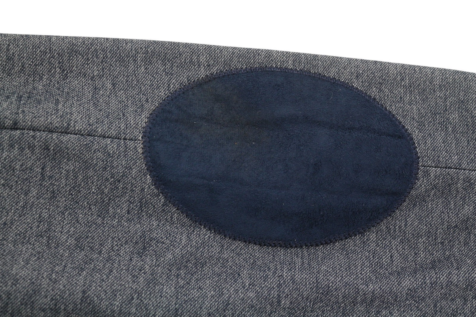 WEAVER Men Blazer 54 Blue Pattern Elbow Patch Notch Lapel Single Breasted