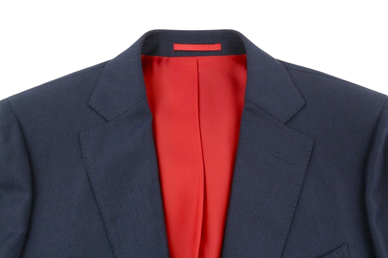 SUITSUPPLY Sienna Ticket Pocket Men Suit UK40R Dark Blue Wool Pattern 2in1