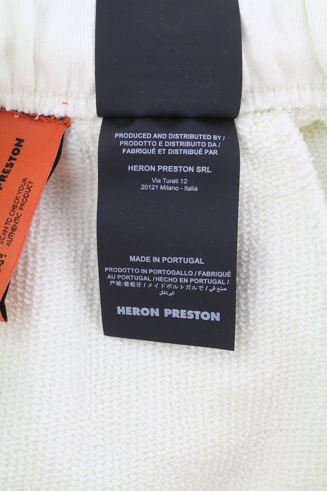 HERON PRESTON Real Estate Women Trousers XS White Logo Sweatpants RRP365