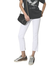 R13 Kick Fit Women Jeans 25 Bale White Cropped Flared Ankle Light RRP499