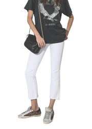 R13 Kick Fit Women Jeans 26 Bale White Cropped Flared Denim RRP499