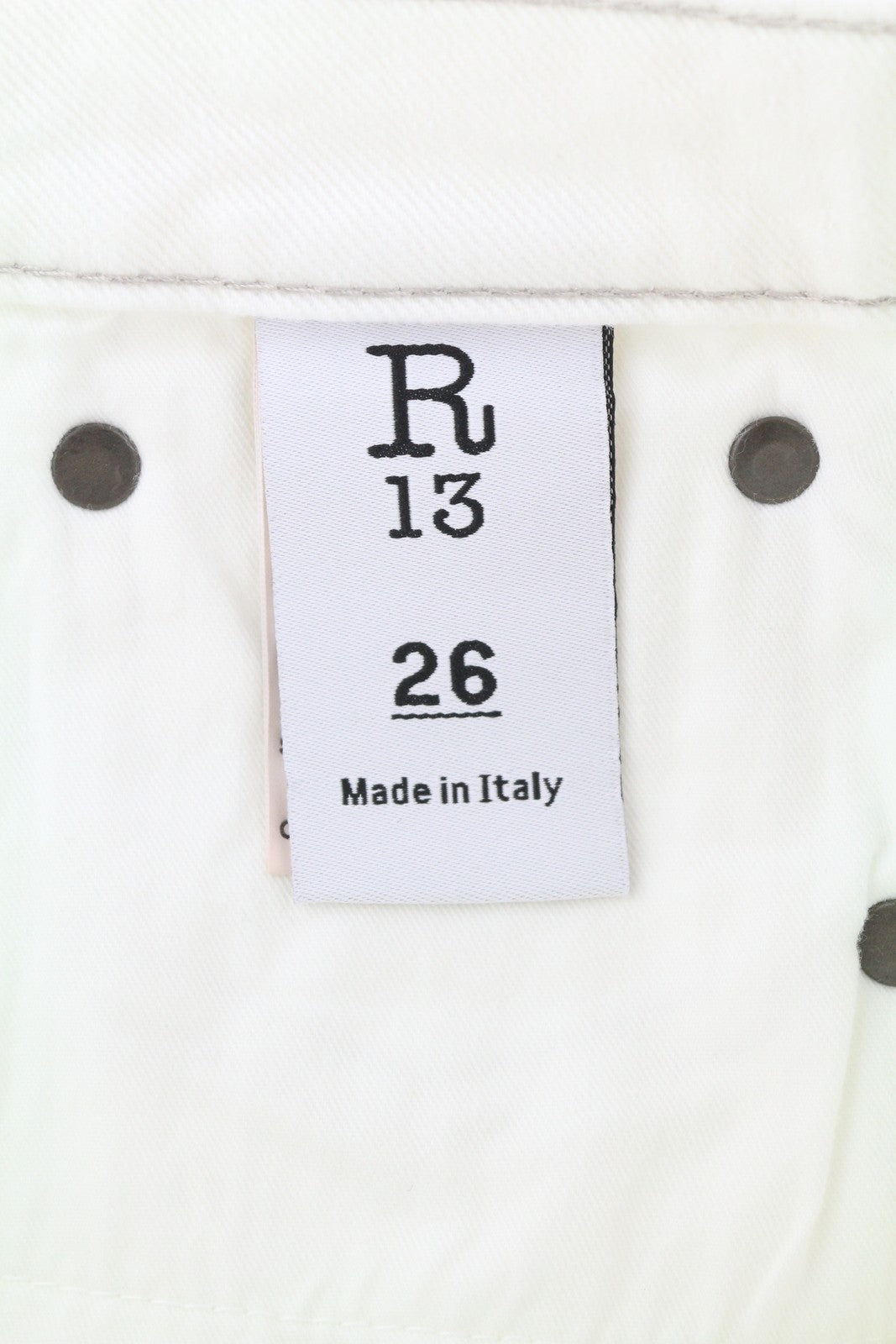 R13 Kick Fit Women Jeans 26 Bale White Cropped Flared Denim RRP499