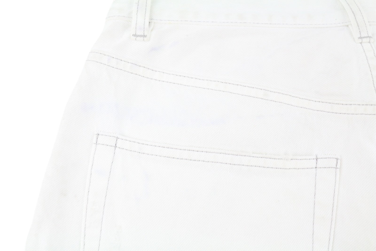 R13 Marky Drop Women Shorts 27 Nico White Ripped Distress Button Fly Denim