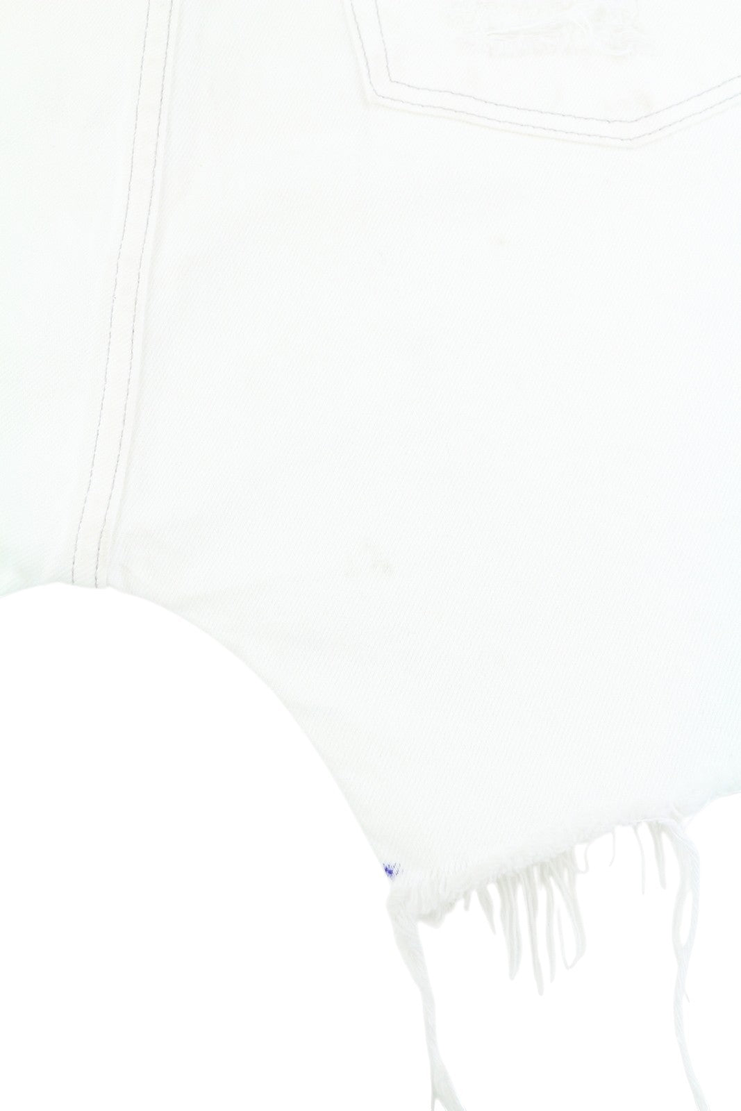 R13 Marky Drop Women Shorts 27 Nico White Ripped Distress Button Fly Denim