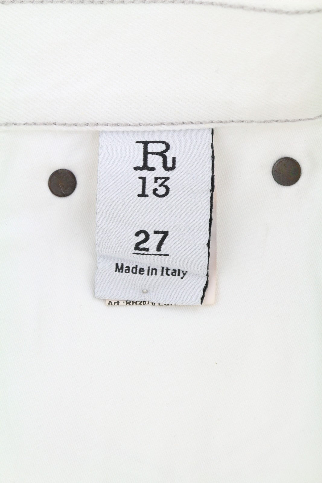 R13 Marky Drop Women Shorts 27 Nico White Ripped Distress Button Fly Denim