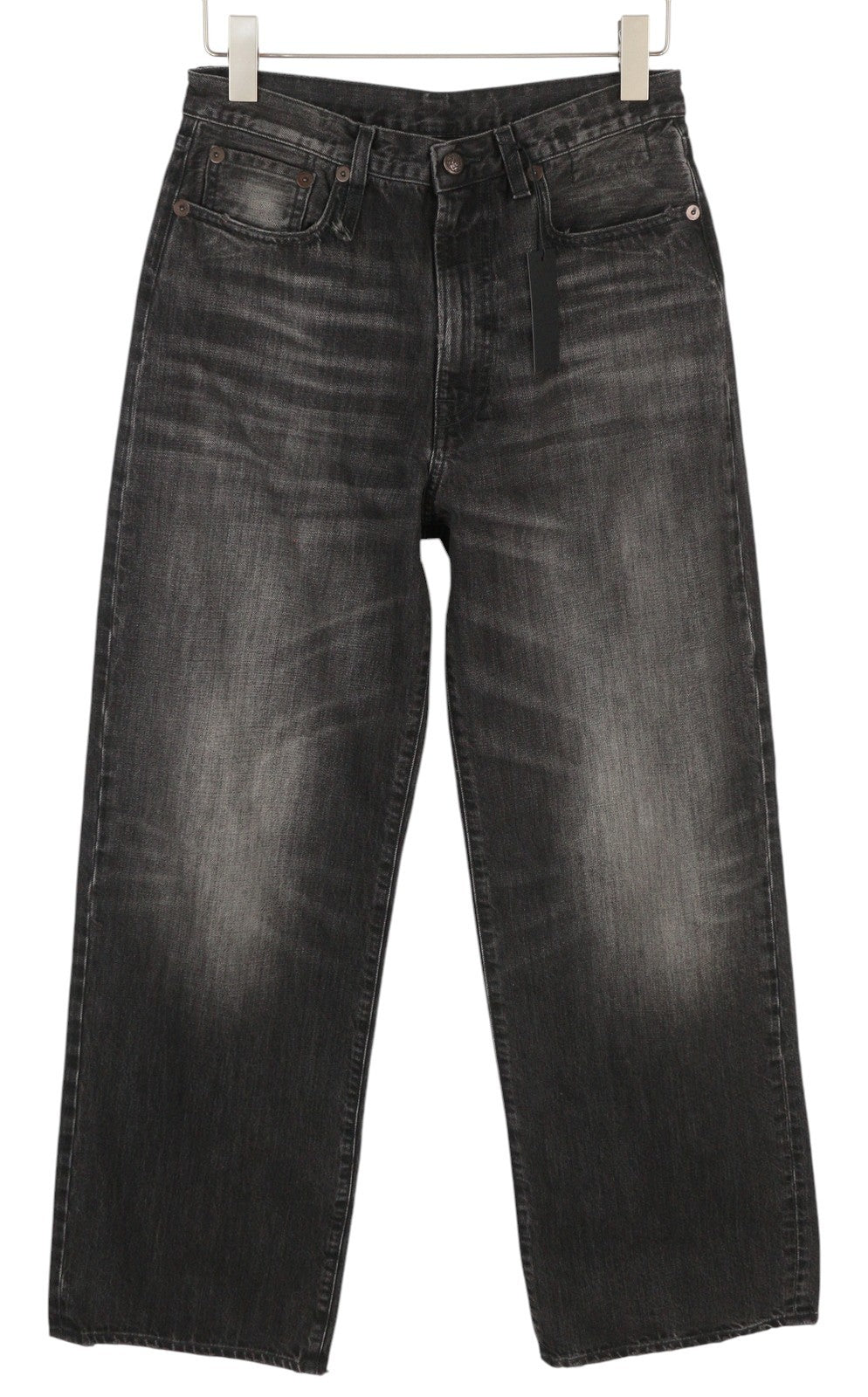 R13 D'Arcy Loose Women Jeans 27 Wilson Black Washed Relaxed Denim RRP700