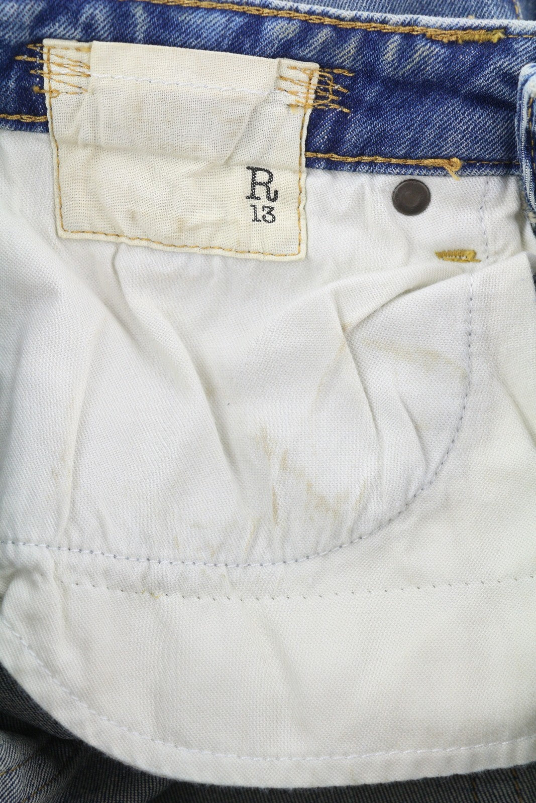 R13 Kick Fit Women Jeans 26 Kelly Stretch Cropped Flared Denim RRP699