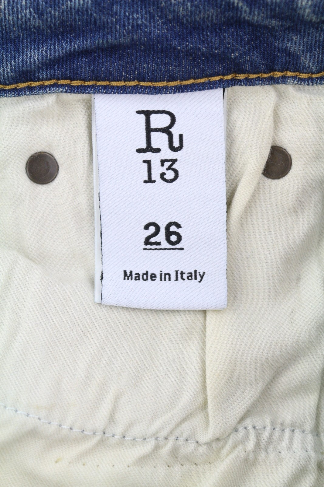 R13 Kick Fit Women Jeans 26 Kelly Stretch Cropped Flared Denim RRP699