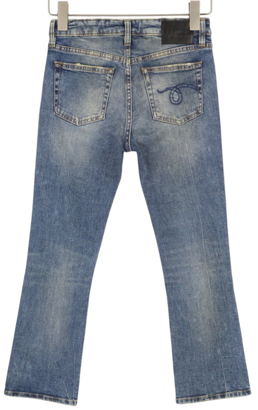 R13 Kick Fit Women Jeans 24 Kelly Stretch Cropped Flared Denim RRP699