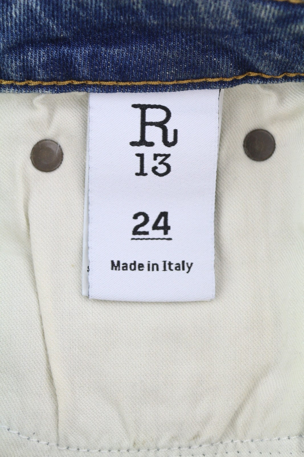 R13 Kick Fit Women Jeans 24 Kelly Stretch Cropped Flared Denim RRP699