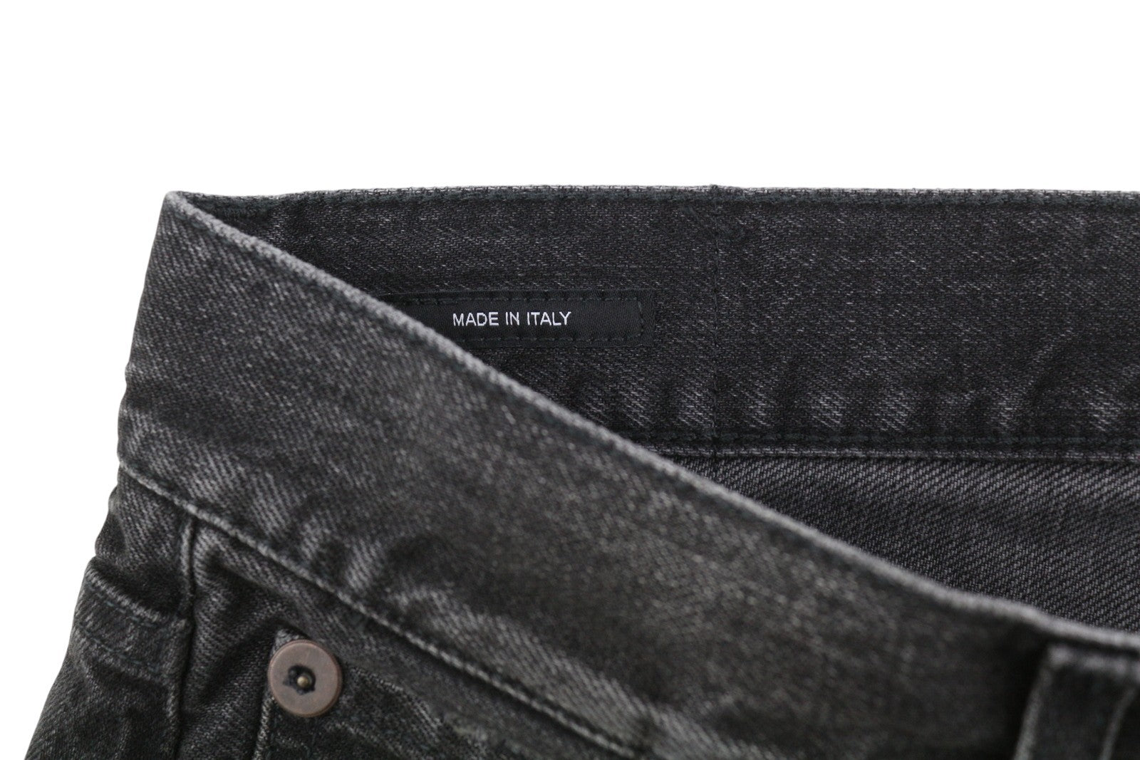 R13 Boyfriend Women Jeans 27 Wilson Black Washed Faded Cropped Relaxed Denim