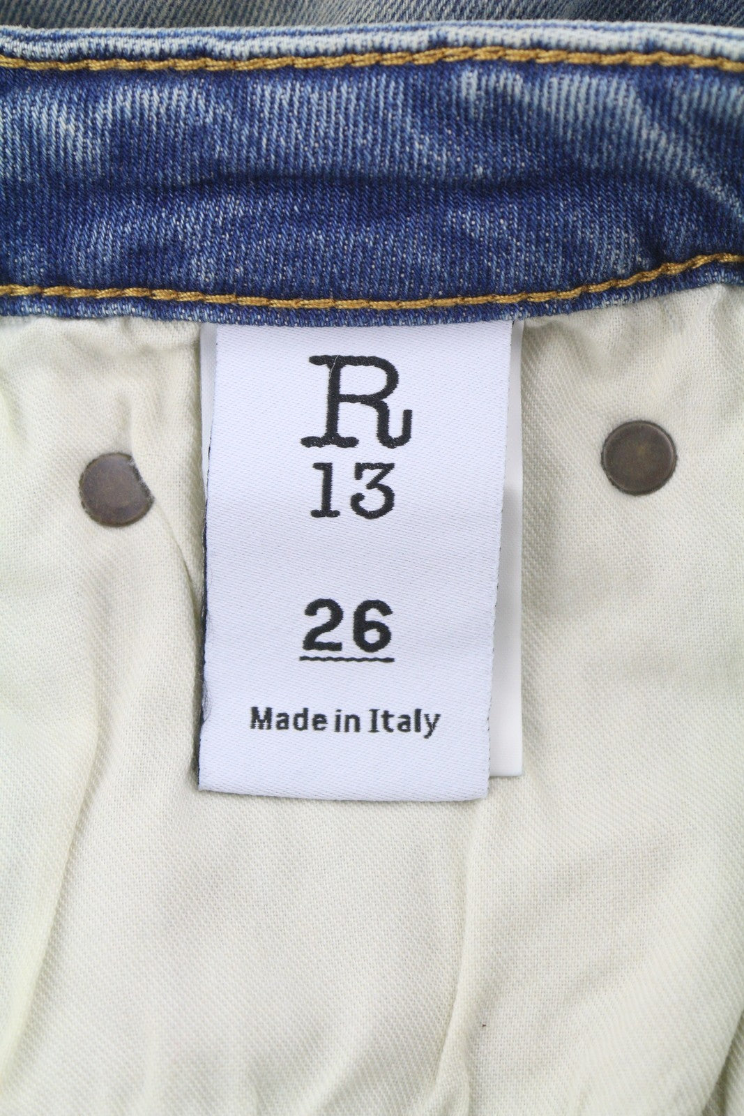 R13 Kick Fit Women Jeans 26 Kelly Stretch Washed Faded Ankle RRP699