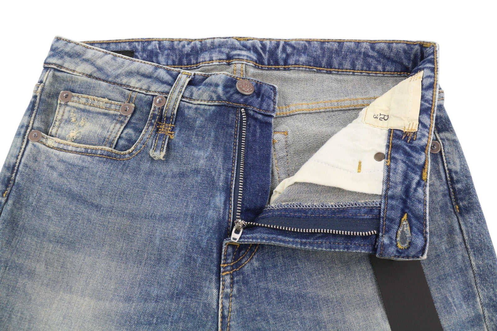 R13 Kick Fit Women Jeans 28 Kelly Stretch Washed Faded Ankle RRP699