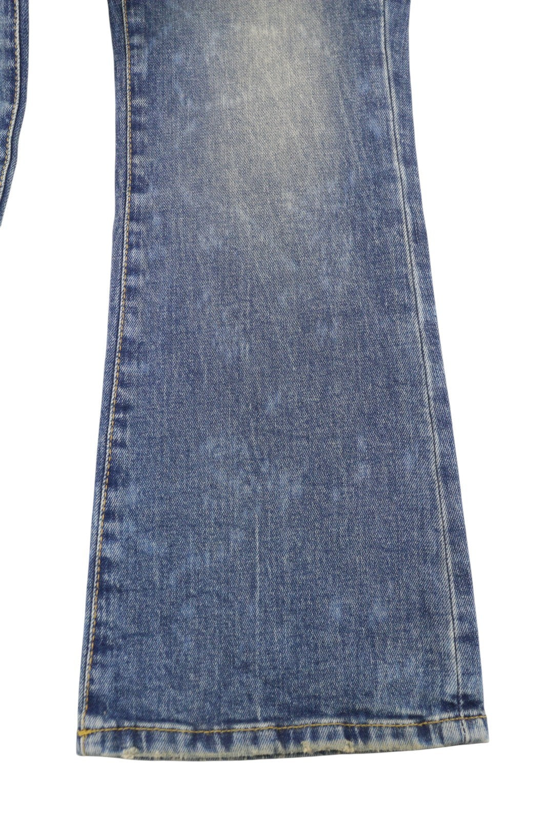 R13 Kick Fit Women Jeans 29 Kelly Stretch Washed Faded Cropped Ankle RRP699