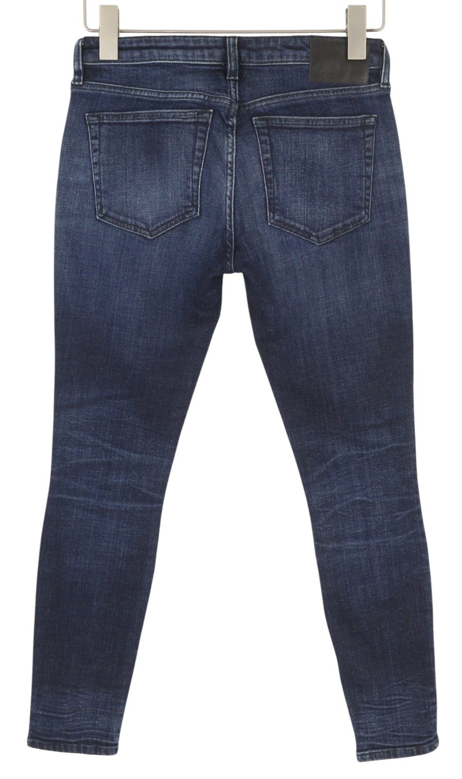 R13 Alison Skinny Women Jeans 27 Howell Indigo Cut Hem Black Washed Denim