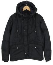 DIESEL Men Jacket S Dark Blue Hooded Full Zip Insulated Lined