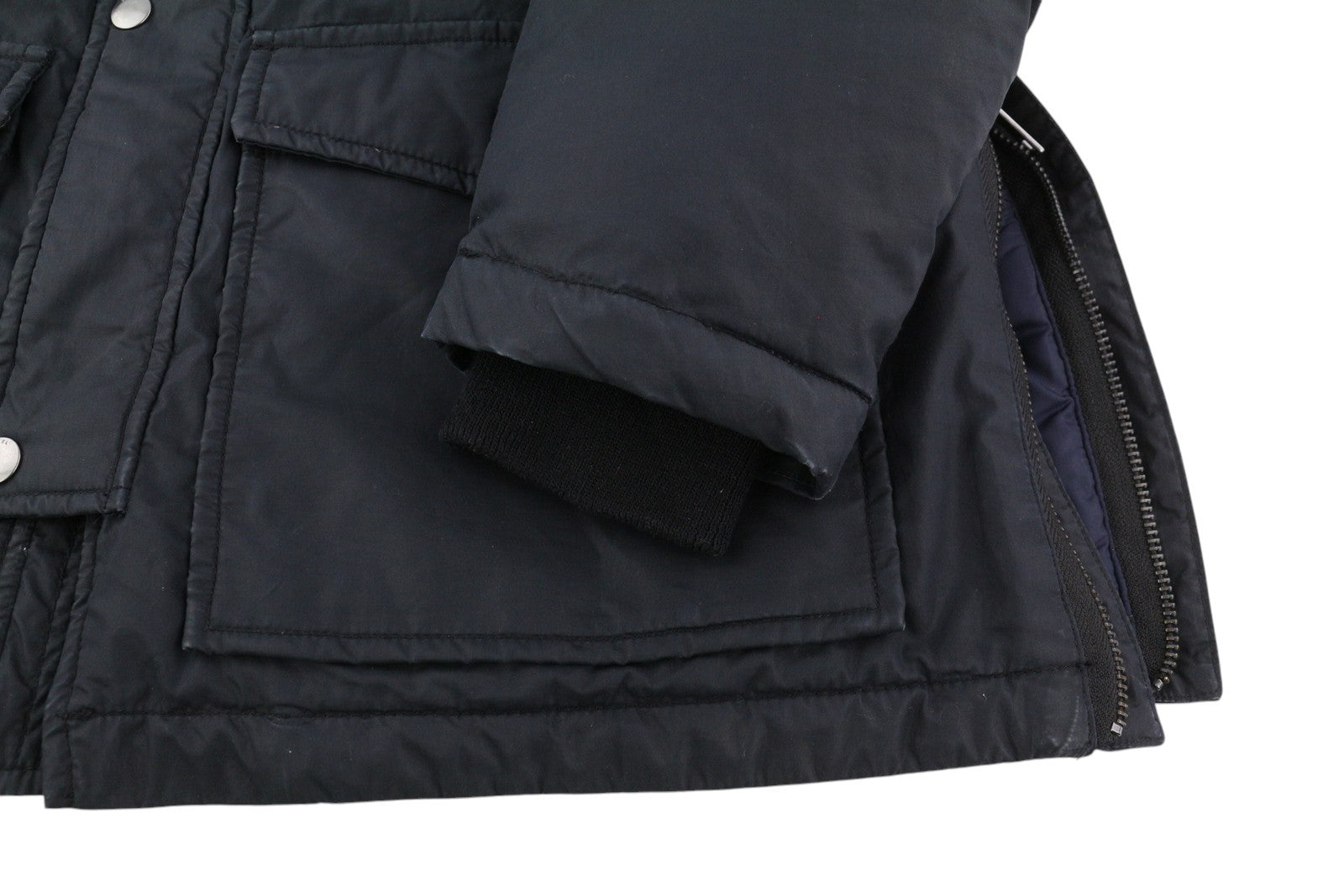 DIESEL Men Jacket M Black Hooded Full Zip Insulated Pocketed