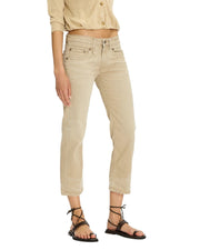 R13 Boy Straight Women Jeans 29 Khaki Stretch Cropped Ankle Denim RRP699