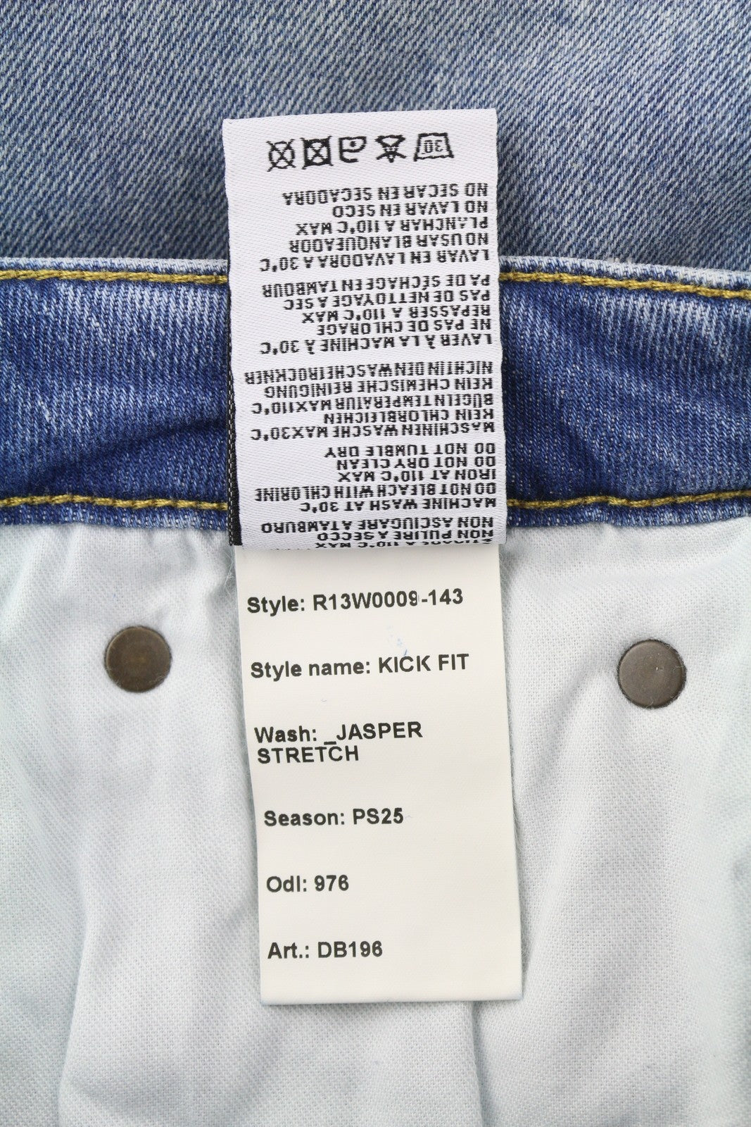 R13 Kick Fit Women Jeans 29 Jasper Stretch Washed Faded Cropped Ankle Denim