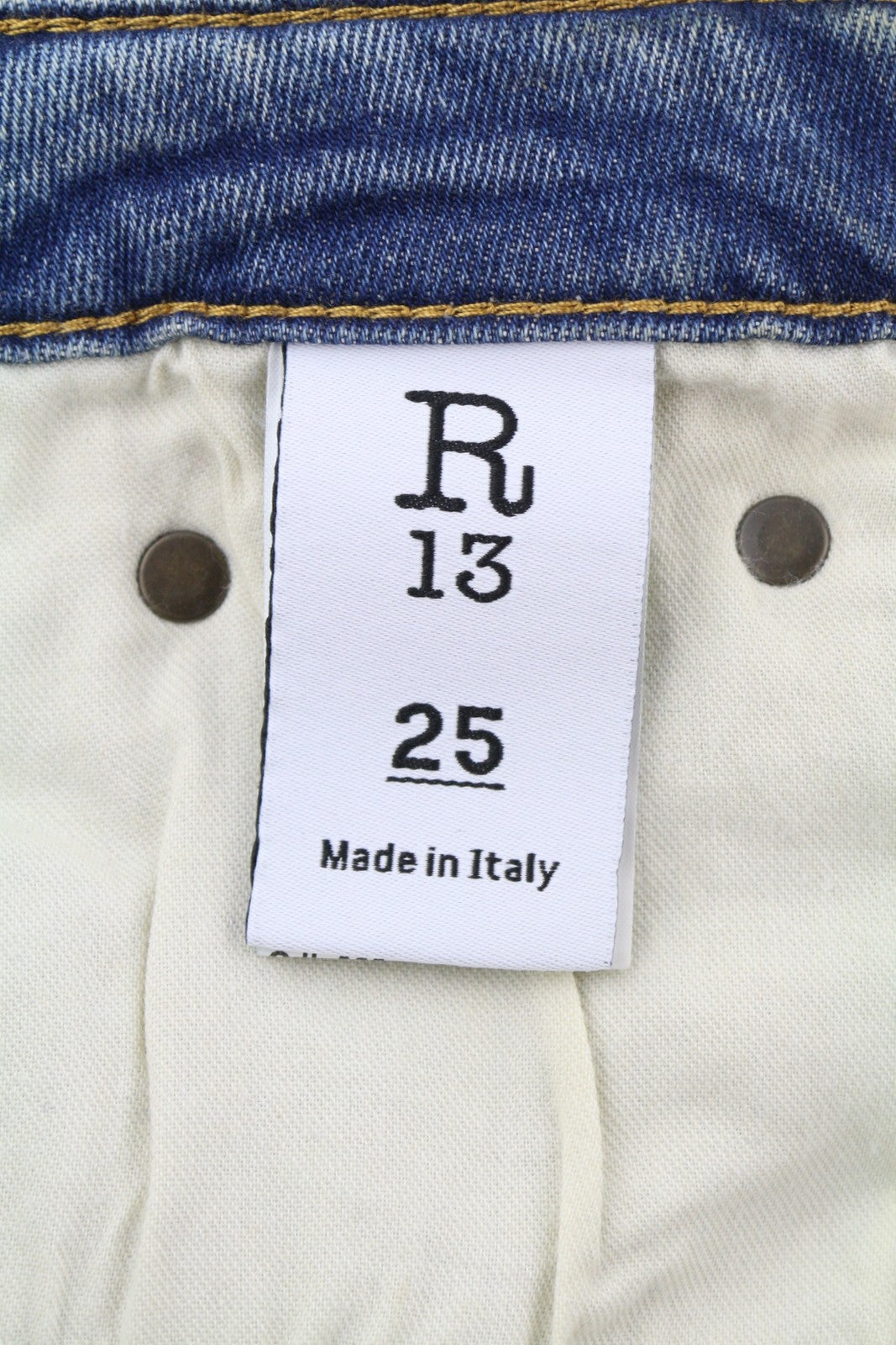 R13 Kick Fit Women Jeans 25 Kelly Stretch Washed Faded Cropped Ankle RRP699