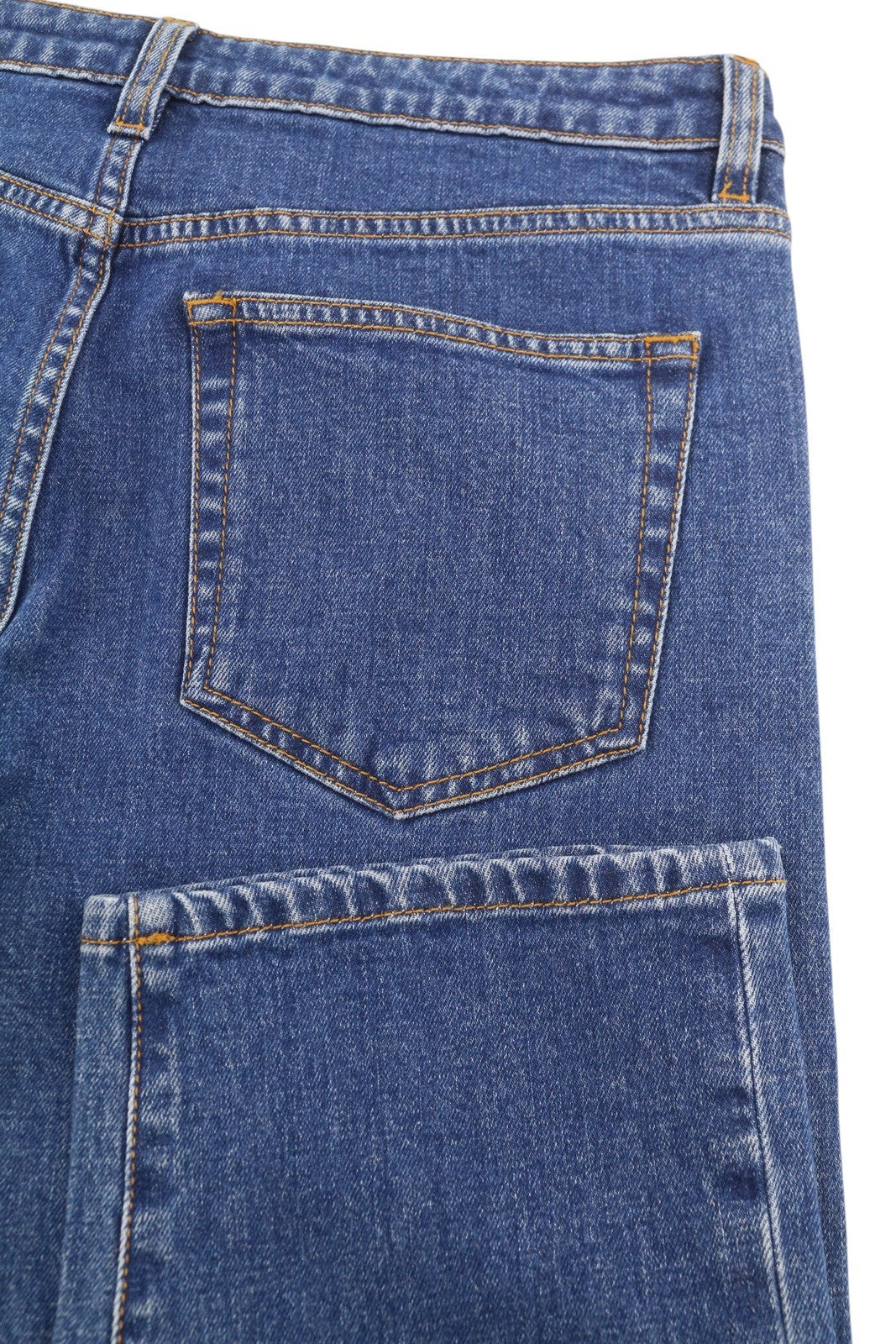 R13 Boy Straight Women Jeans 27 Carlton Stretch Cropped Ankle Blue Denim