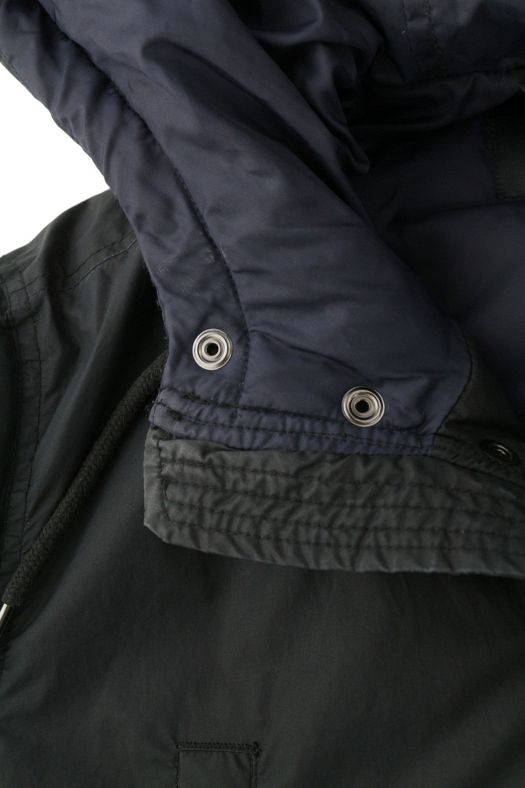 DIESEL Men Jacket M Black Hooded Full Zip Insulated Logo Lined