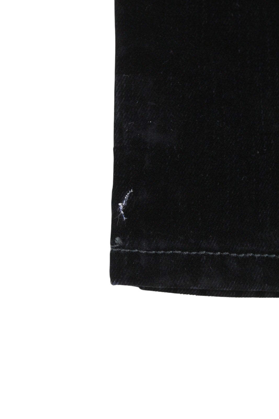 R13 Romeo Women Jeans 28 Black Velvet Flocked Cropped Low Rise Dark