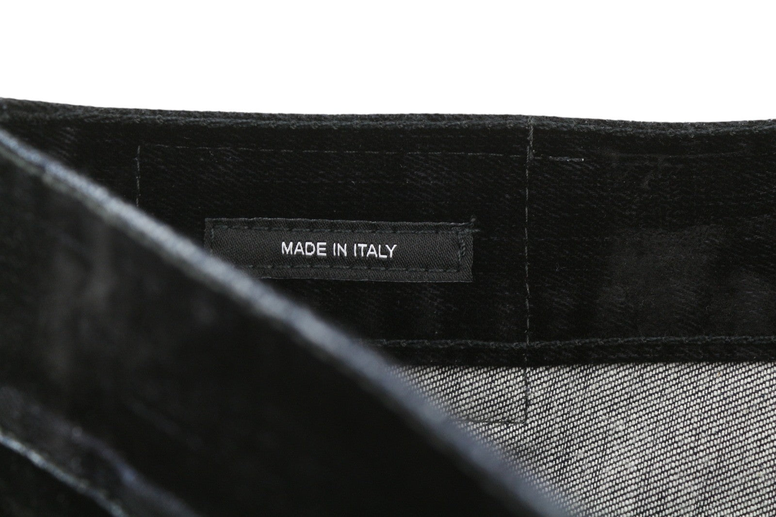 R13 Romeo Women Jeans 28 Black Velvet Flocked Cropped Low Rise Dark