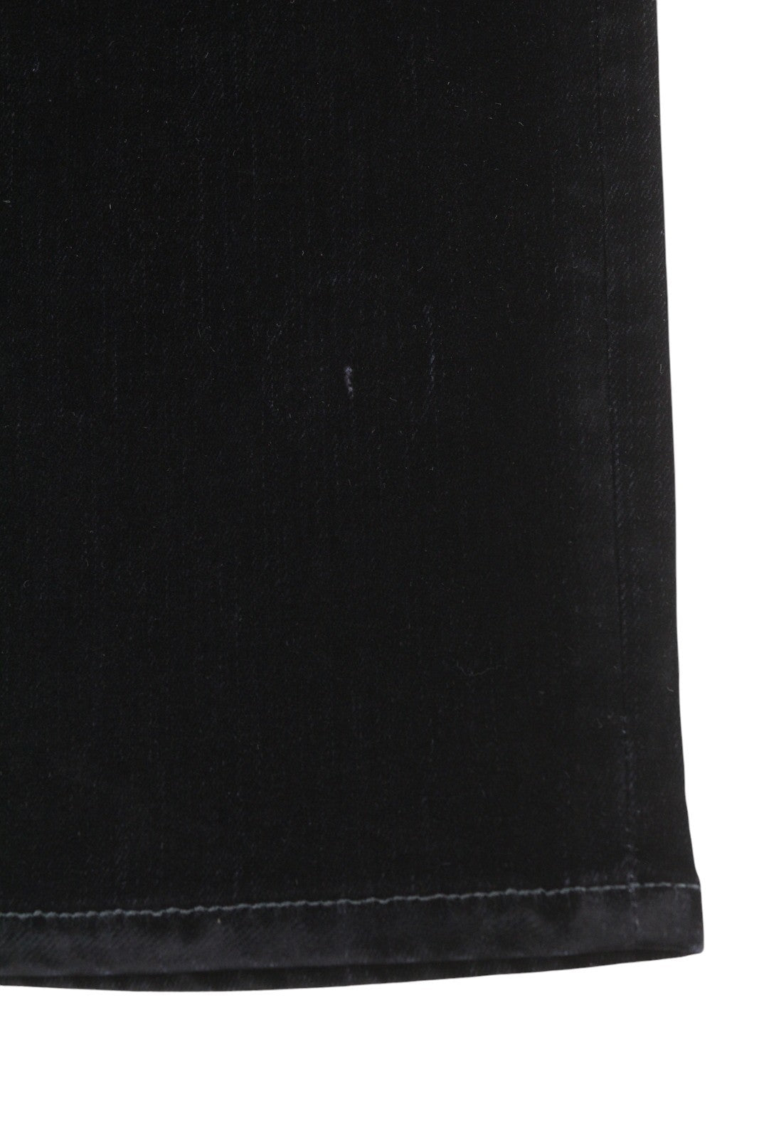 R13 Romeo Women Jeans 24 Black Velvet Flocked Cropped Low Rise Dark