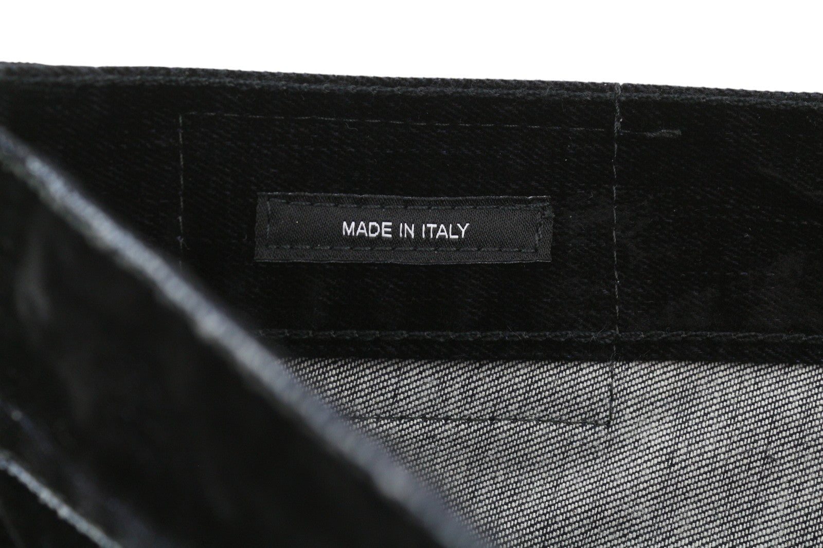 R13 Romeo Women Jeans 24 Black Velvet Flocked Cropped Low Rise Dark