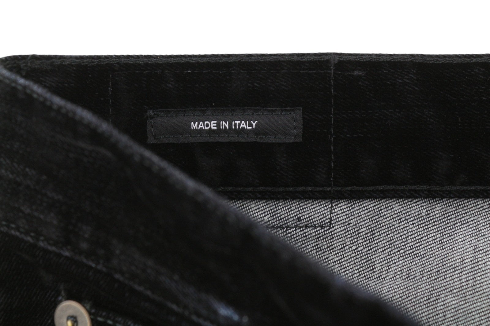 R13 Romeo Women Jeans 24 Black Velvet Flocked Cropped Low Rise Logo