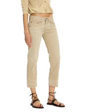 R13 Boy Straight Women Jeans 28 Khaki Stretch Cropped Ankled Light Denim RRP699