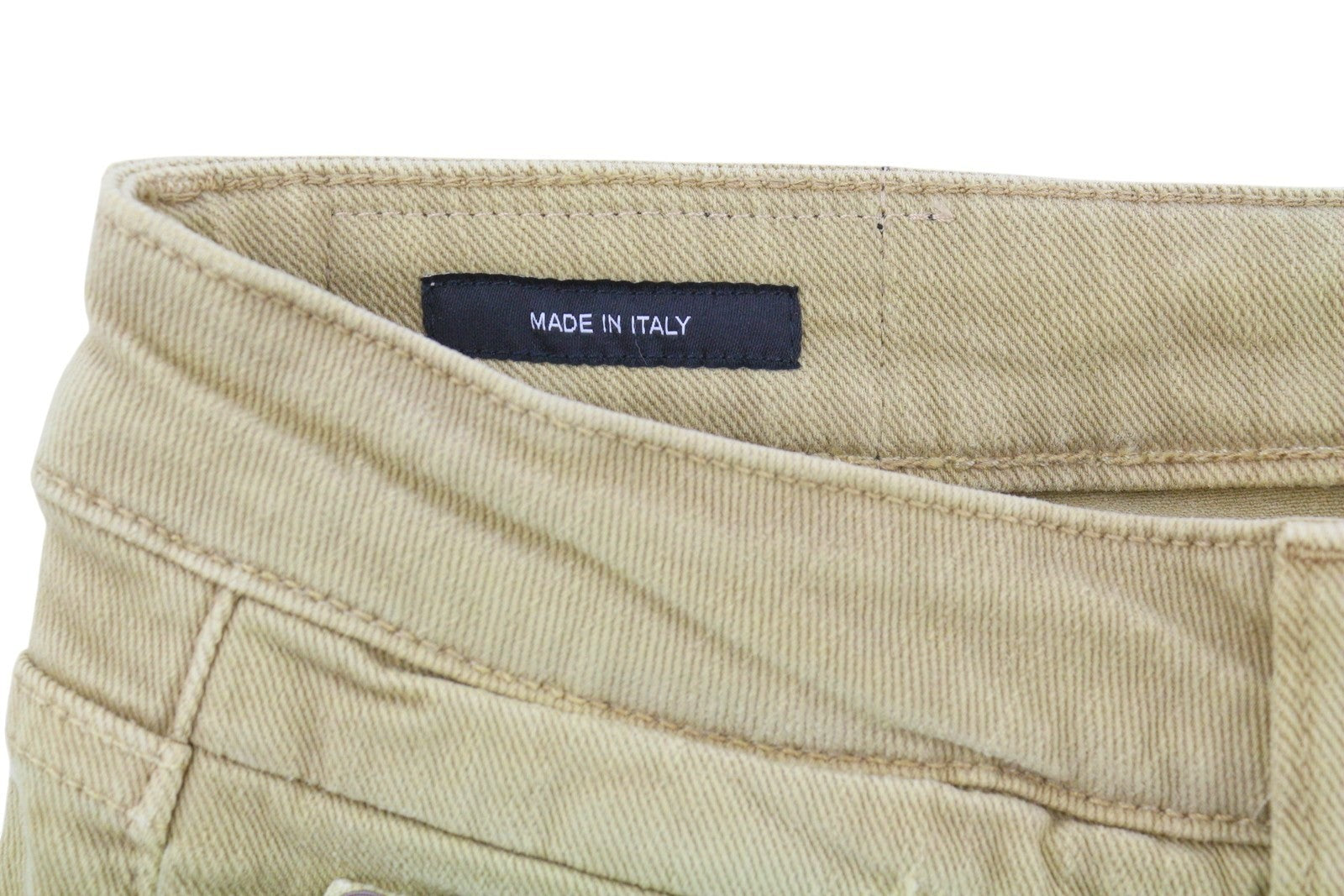 R13 Boy Straight Women Jeans 28 Khaki Stretch Cropped Ankled Light Denim RRP699