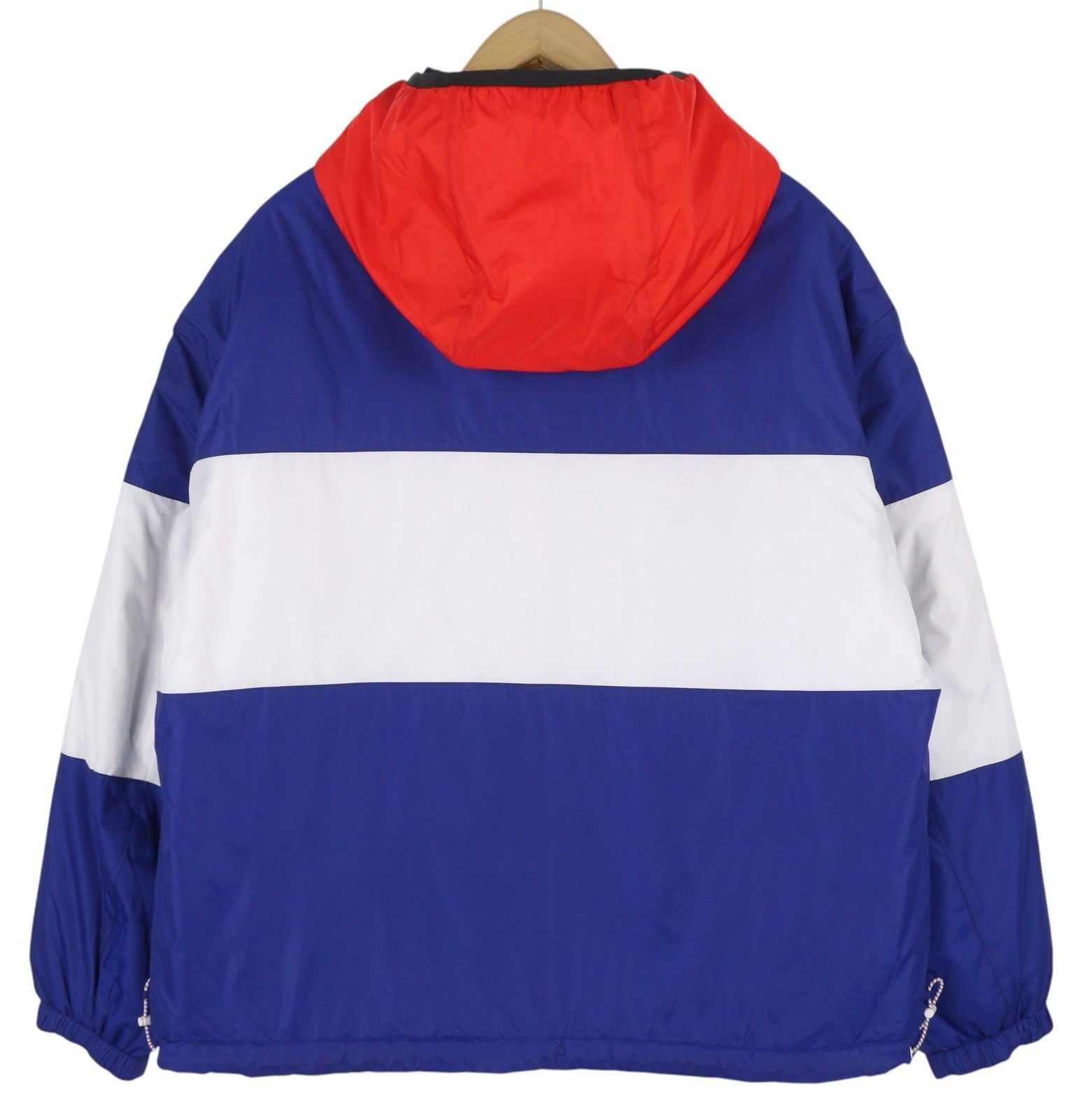 TOMMY HILFIGER Reversible Quilted Men Jacket M Blue Hooded Padded Zip RRP239