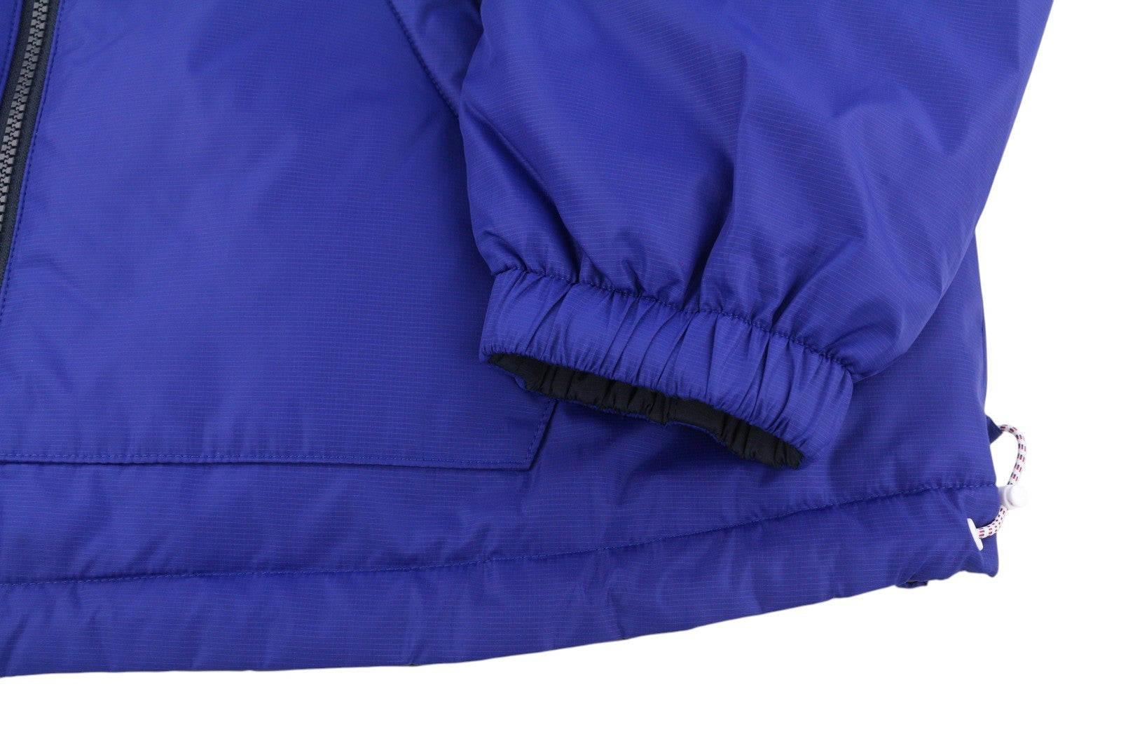 TOMMY HILFIGER Reversible Quilted Men Jacket L Blue Padded Hood Full Zip RRP239