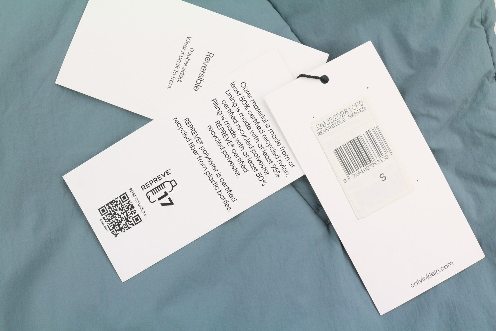 CALVIN KLEIN Reversible Skater Men Jacket S Boxy Unisex Oversized Fit RRP279