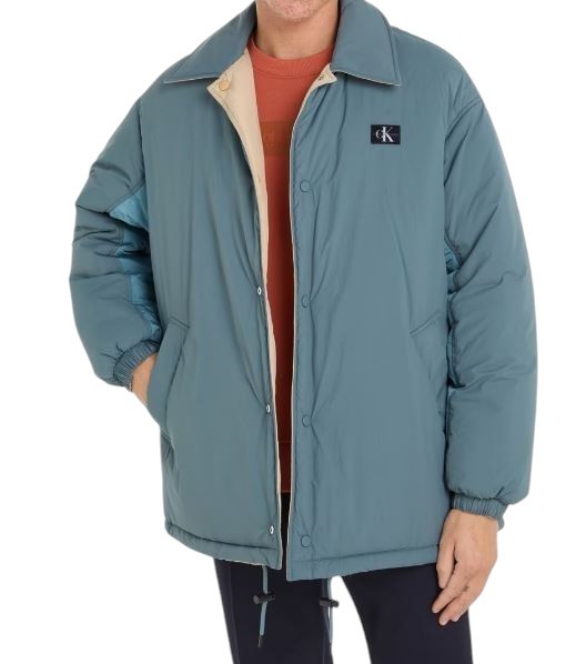 CALVIN KLEIN Reversible Skater Men Jacket S Boxy Unisex Oversized Fit RRP279