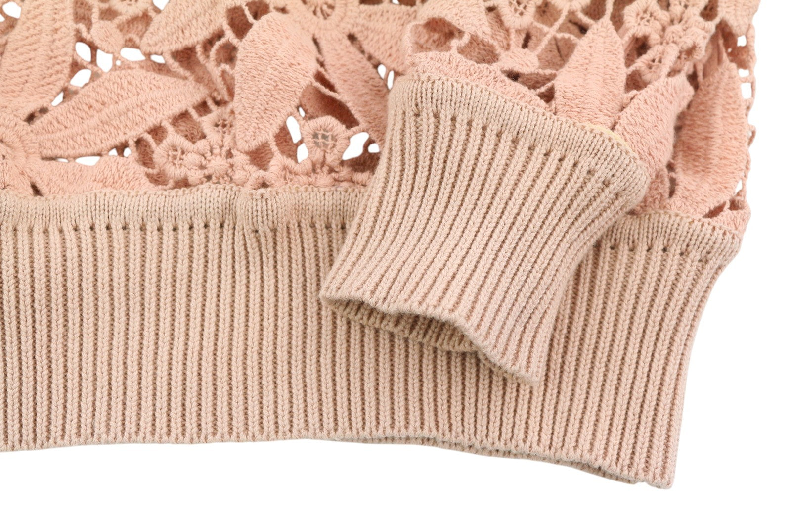 TWINSET Simona Barbieri Women Jumper S Floral Open Knit Sheer Pullover