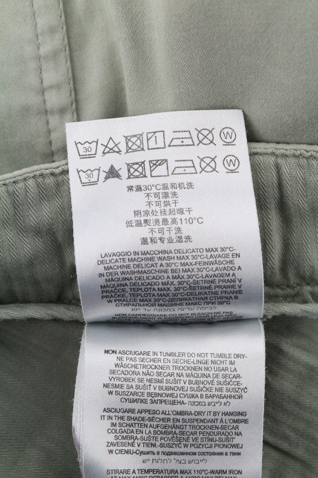 REPLAY W8769B Women Trousers W29 Grey Cropped Cargo Button Fly Ankle