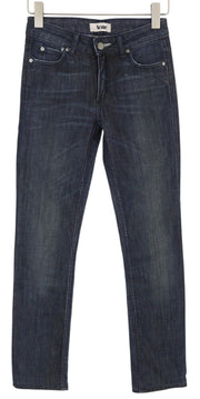 ACNE Hex/Over Women Jeans W26 Dark Blue Whiskered Straight Denim