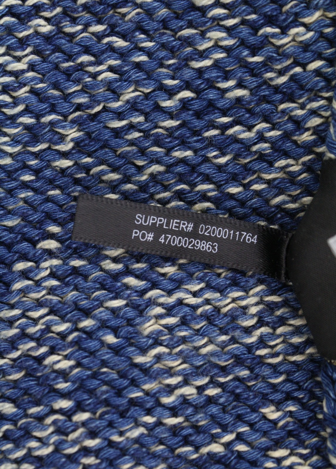 RALPH LAUREN Men Jumper S Blue Melange Knit Shawl Neck Pocket Pullover