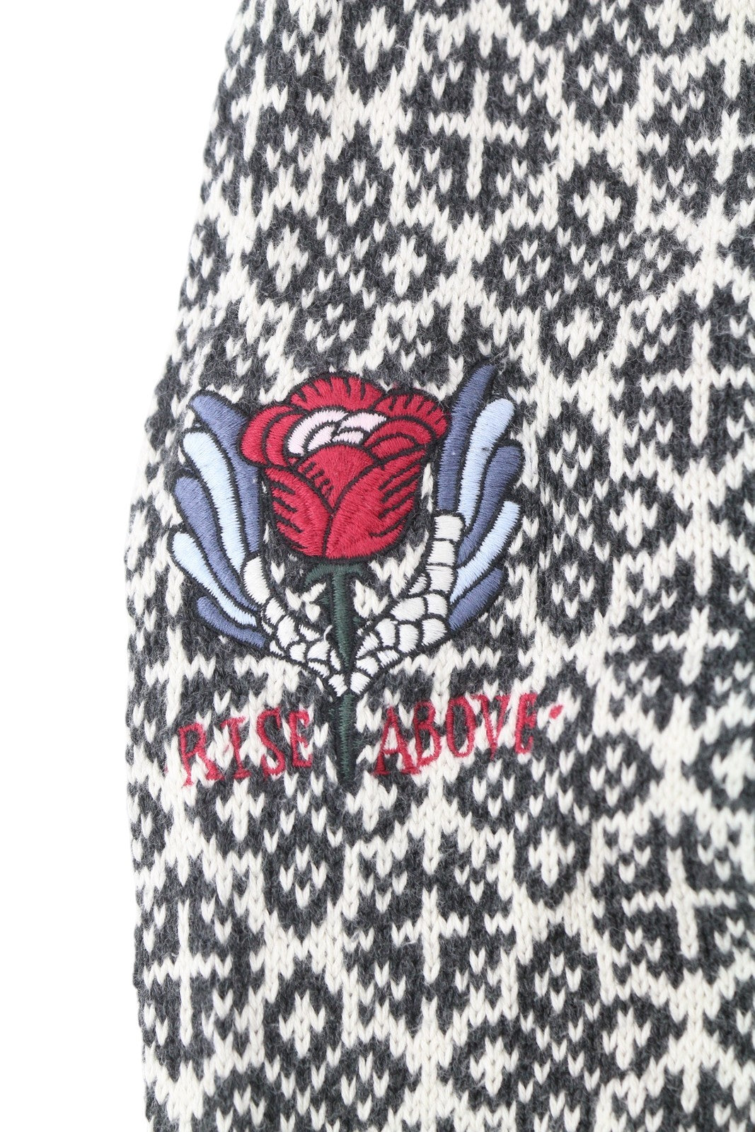 ODD MOLLY M214-233 Women Jumper XS Grey Cotton Patterned Knit Logo Cardigan